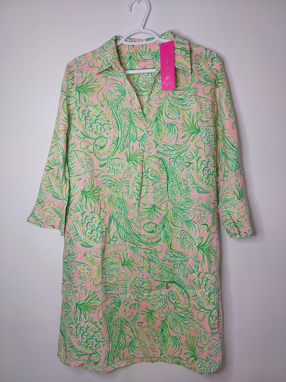 Lilly Pulitzer Floral Mini Dress in Pink & Green